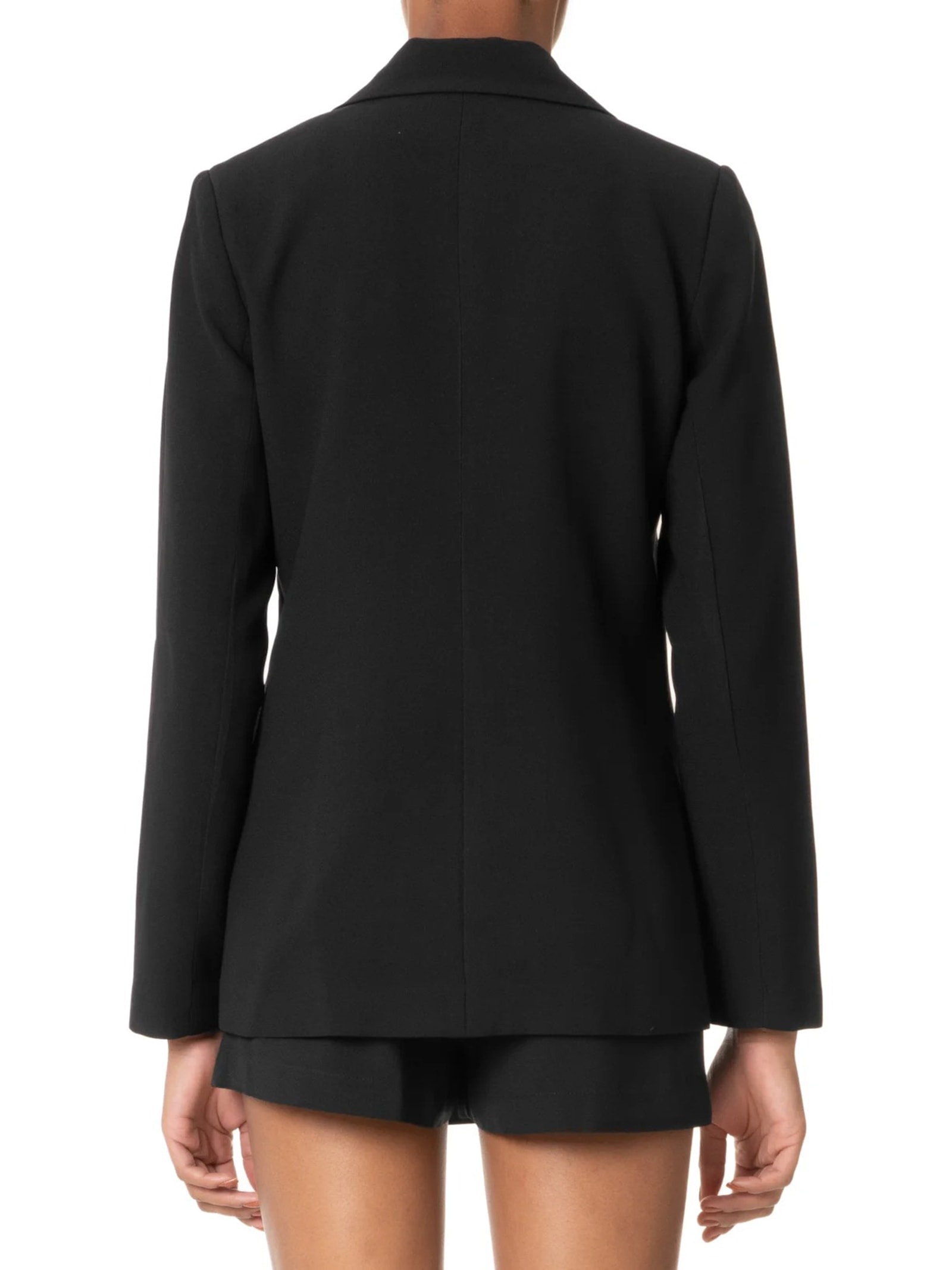 Blazer Feminino Alongando Em Crepe Preto '2Essential