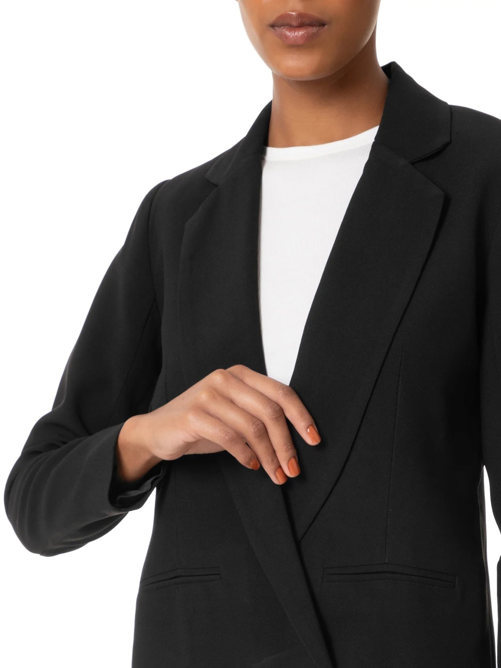 Blazer Feminino Alongando Em Crepe Preto '2Essential