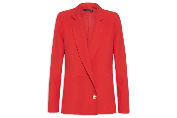 Blazer Feminino Alongando Em Crepe - Vermelho