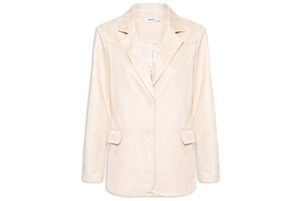 Blazer Feminino Aveludado - Bege