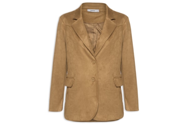 Blazer Feminino Aveludado - Bege