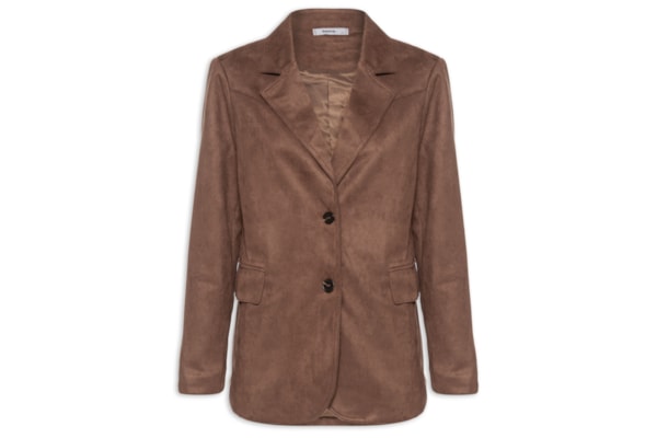 Blazer Feminino Aveludado - Marrom