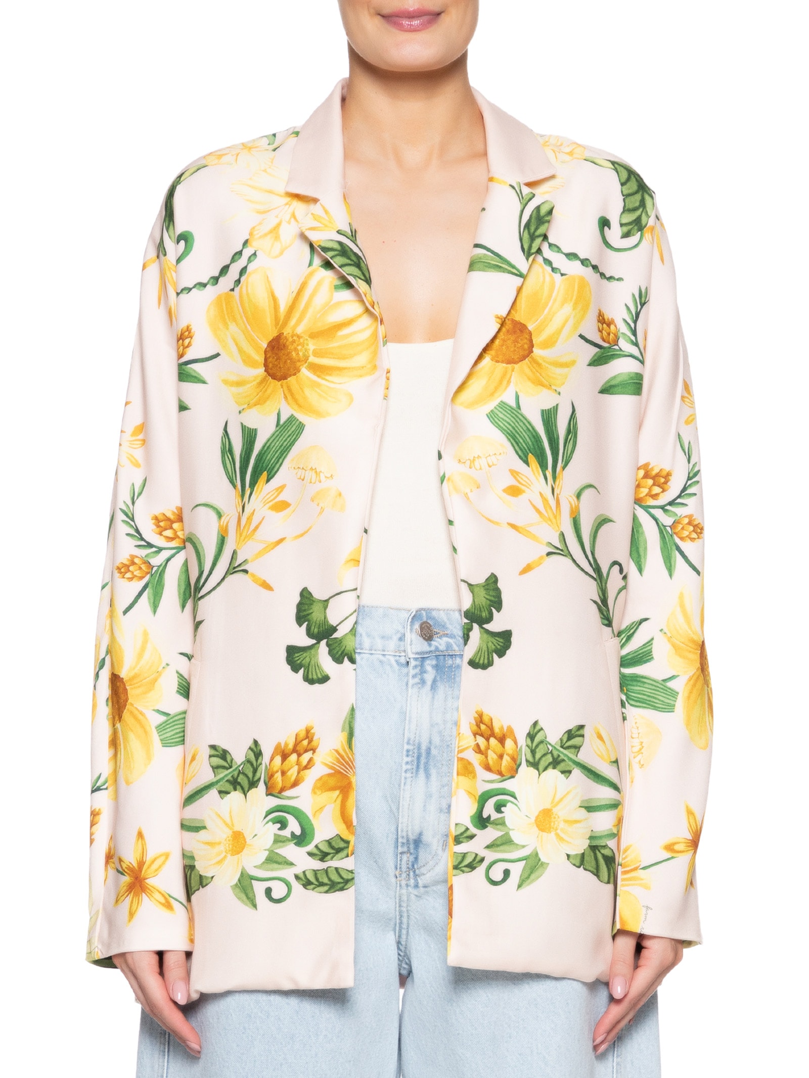 Blazer Feminino Beleza De Abacaxi Rosa Farm