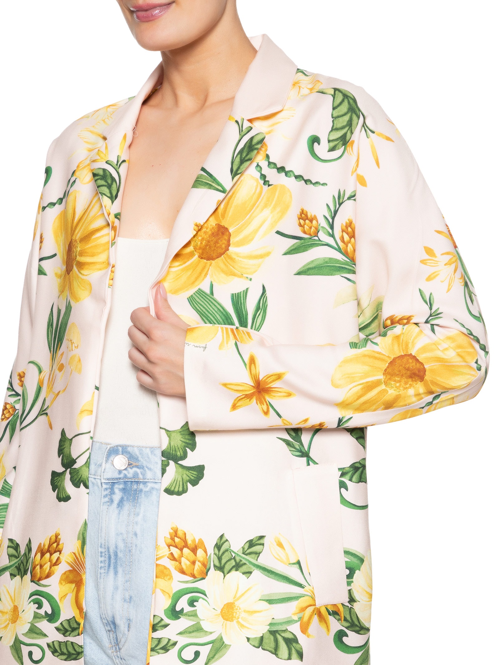 Blazer Feminino Beleza De Abacaxi Rosa Farm