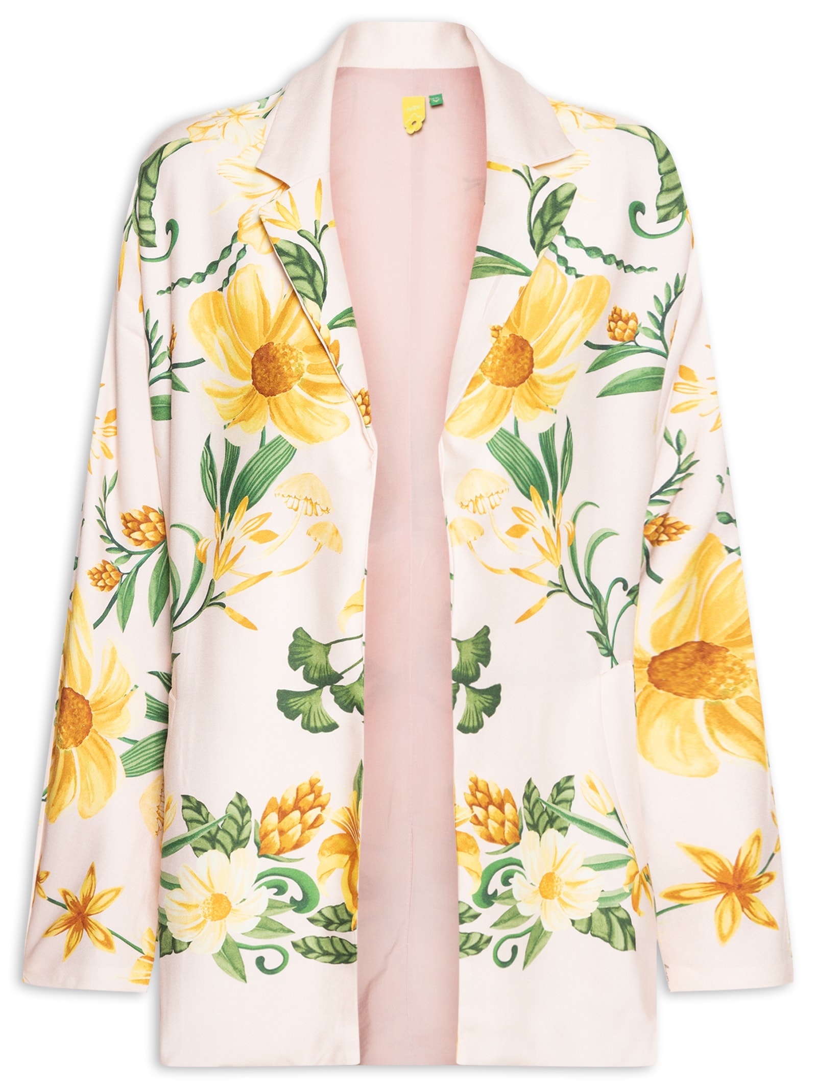 Blazer Feminino Beleza De Abacaxi Rosa Farm