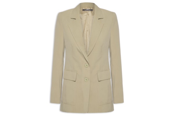 Blazer Feminino Bolsos Kaki - Verde
