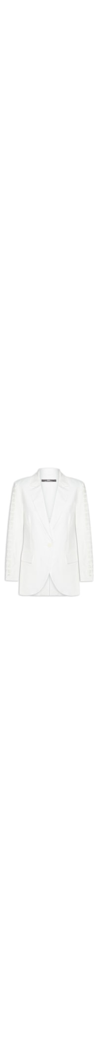 Blazer Feminino Bordado Manga - Branco