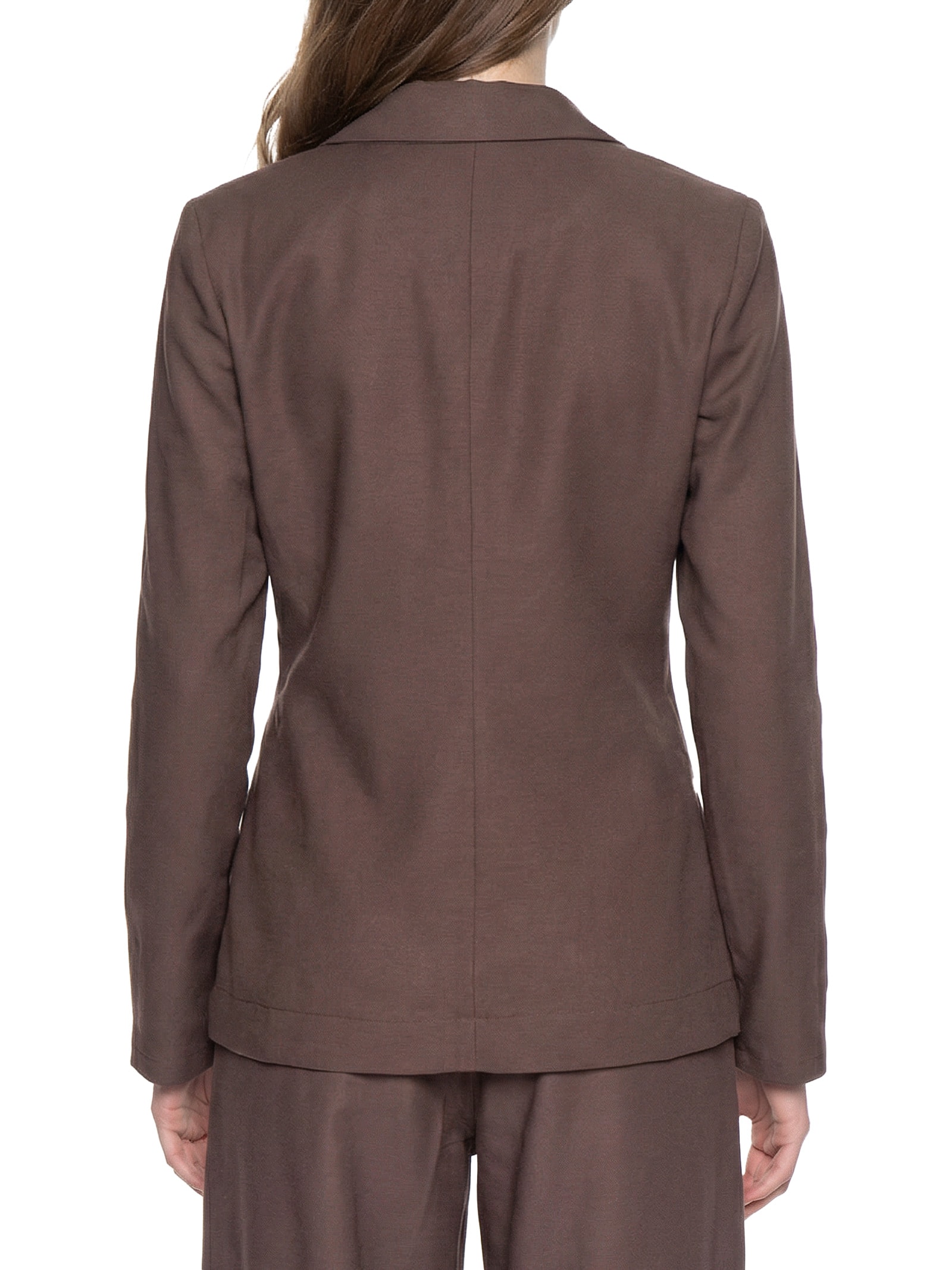 Blazer Feminino Bordado Palmeiras Marrom Cacay