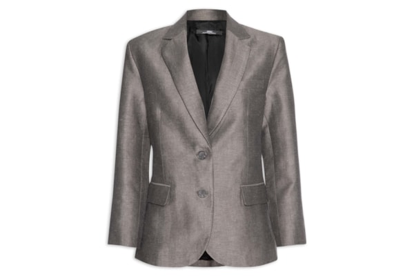 Blazer Feminino Chevron - Cinza