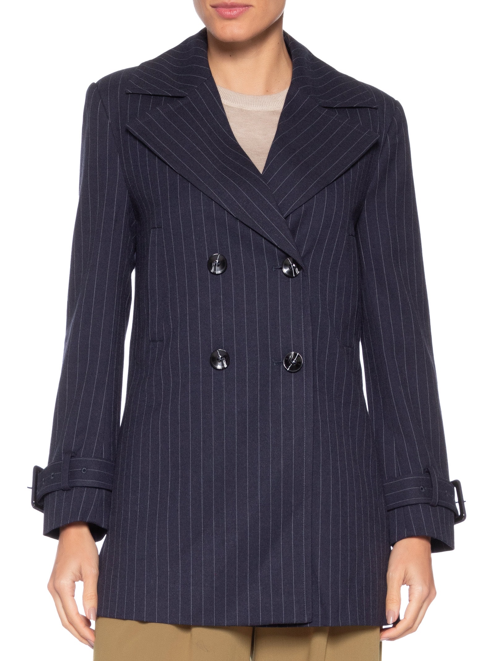 Blazer Feminino Coat Ruth Azul Le Lis