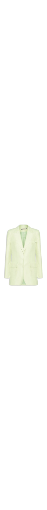 Blazer Feminino Com Bolsos Algodão Com Linho - Verde