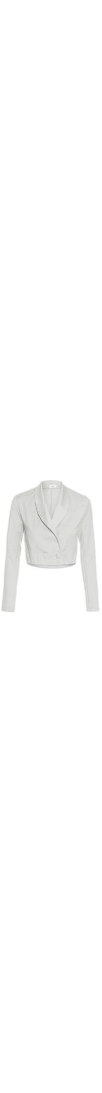 Blazer Feminino Com Botão - Basiq - Cinza