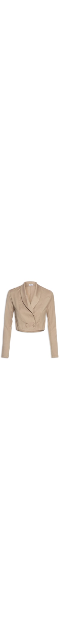 Blazer Feminino Com Botão - Marrom