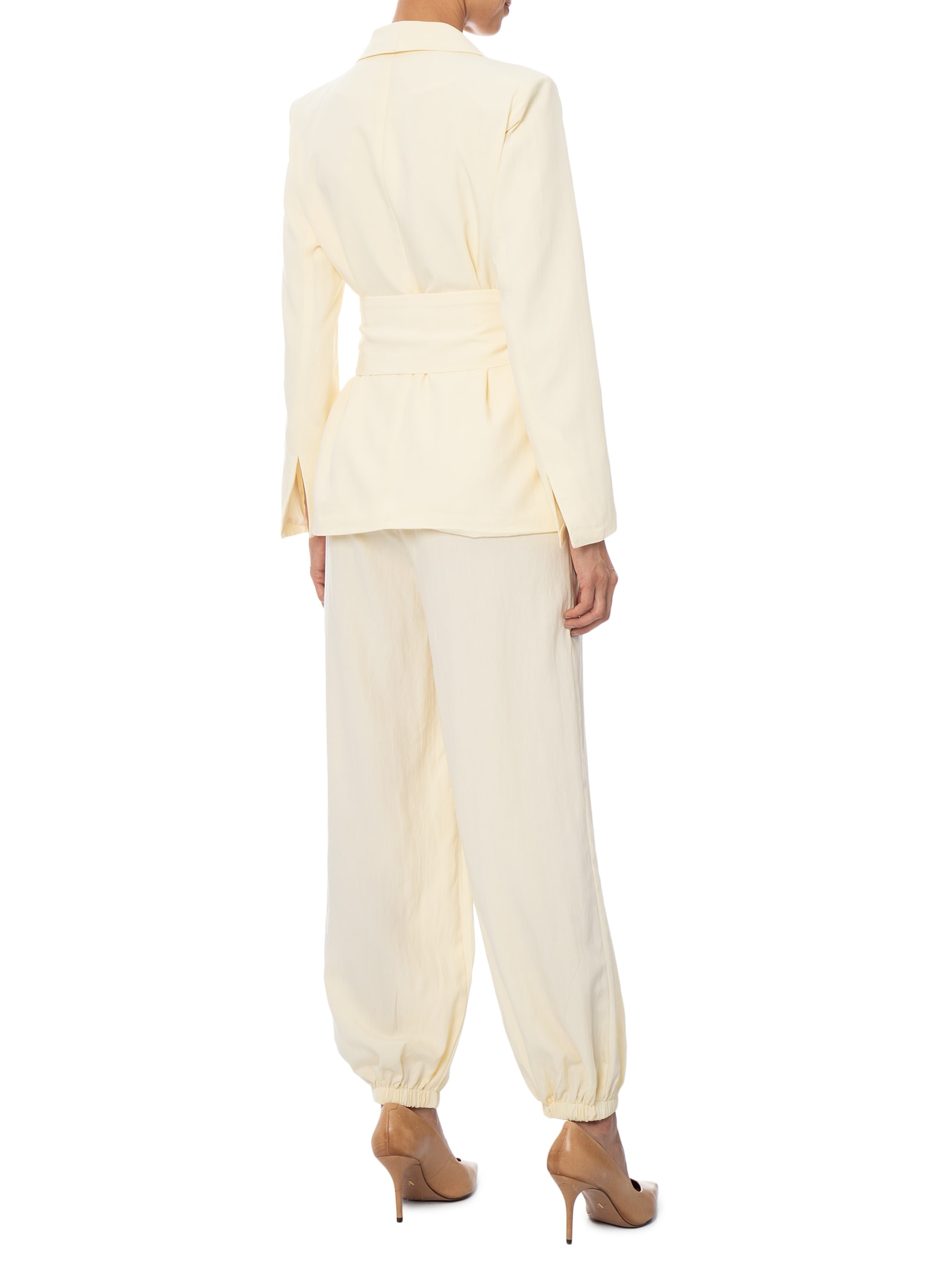 Blazer Feminino com Cinto em Franjas Amarelo '2Essential