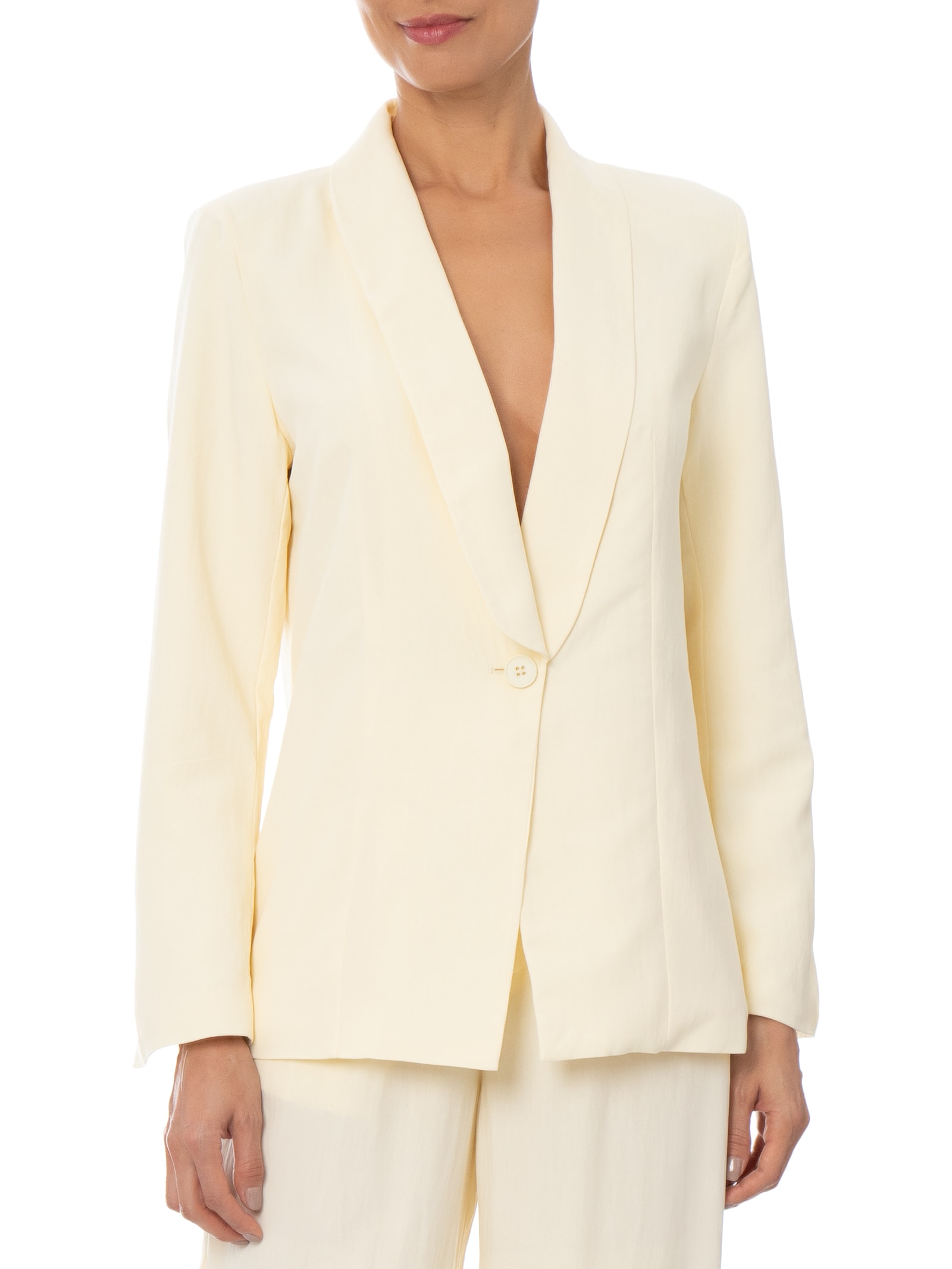Blazer Feminino com Cinto em Franjas Amarelo '2Essential