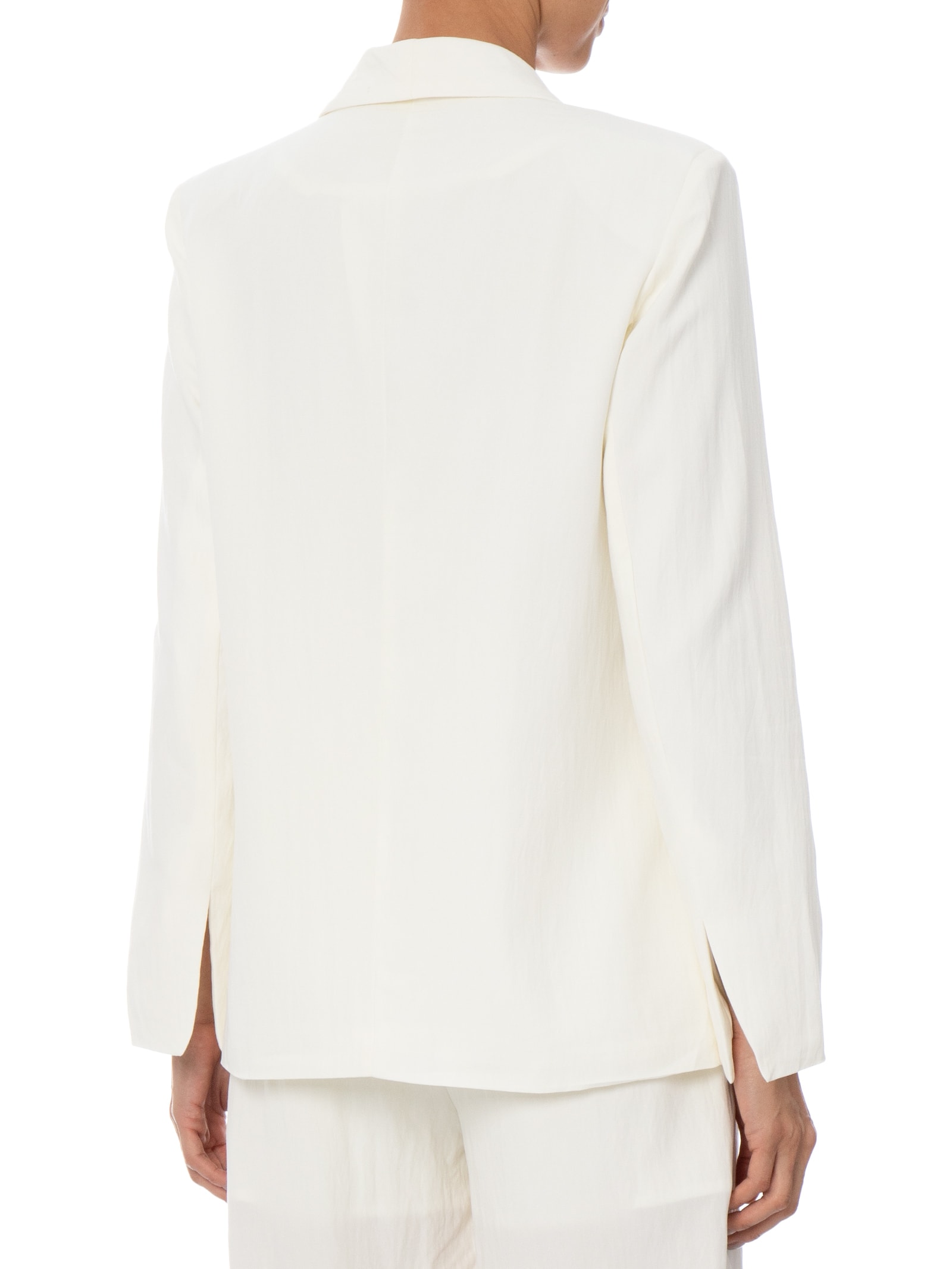 Blazer Feminino com Cinto em Franjas – Off White '2Essential