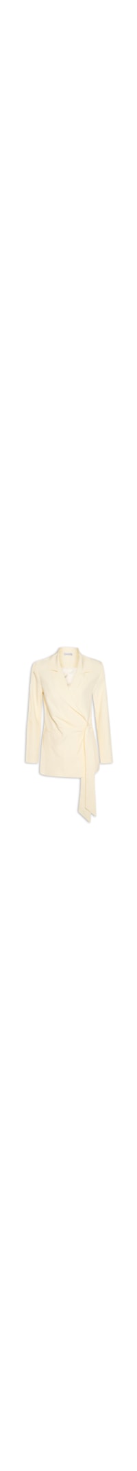 Blazer Feminino Com Fecho Em Amarração - Amarelo