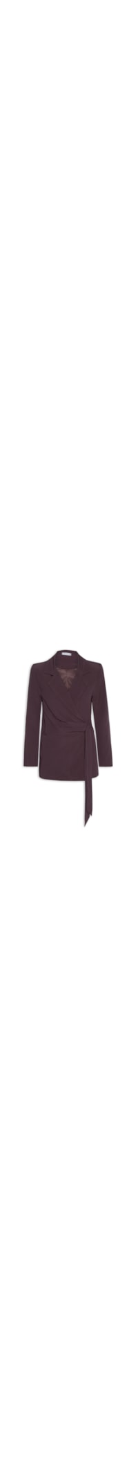 Blazer Feminino Com Fecho Em Amarração - Vermelho