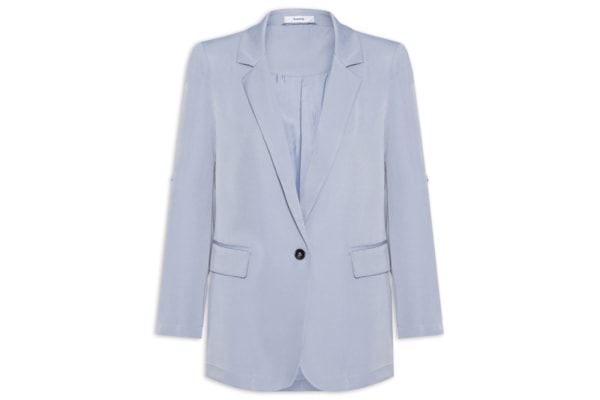 Blazer Feminino Com Martingale - Azul
