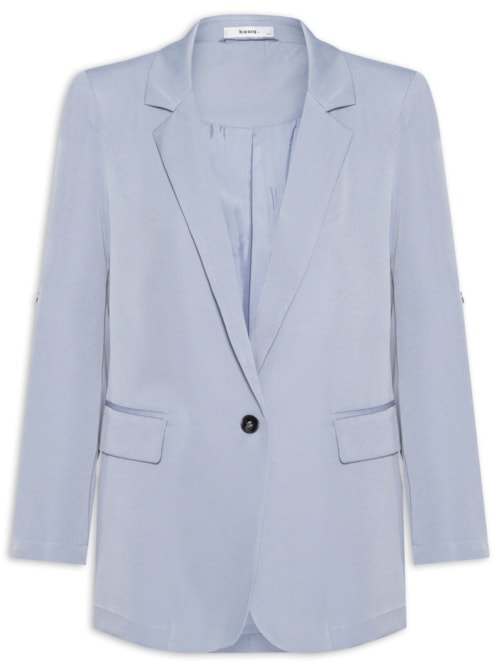 Blazer Feminino Com Martingale – Azul