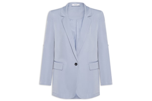 Blazer Feminino Com Martingale - Azul