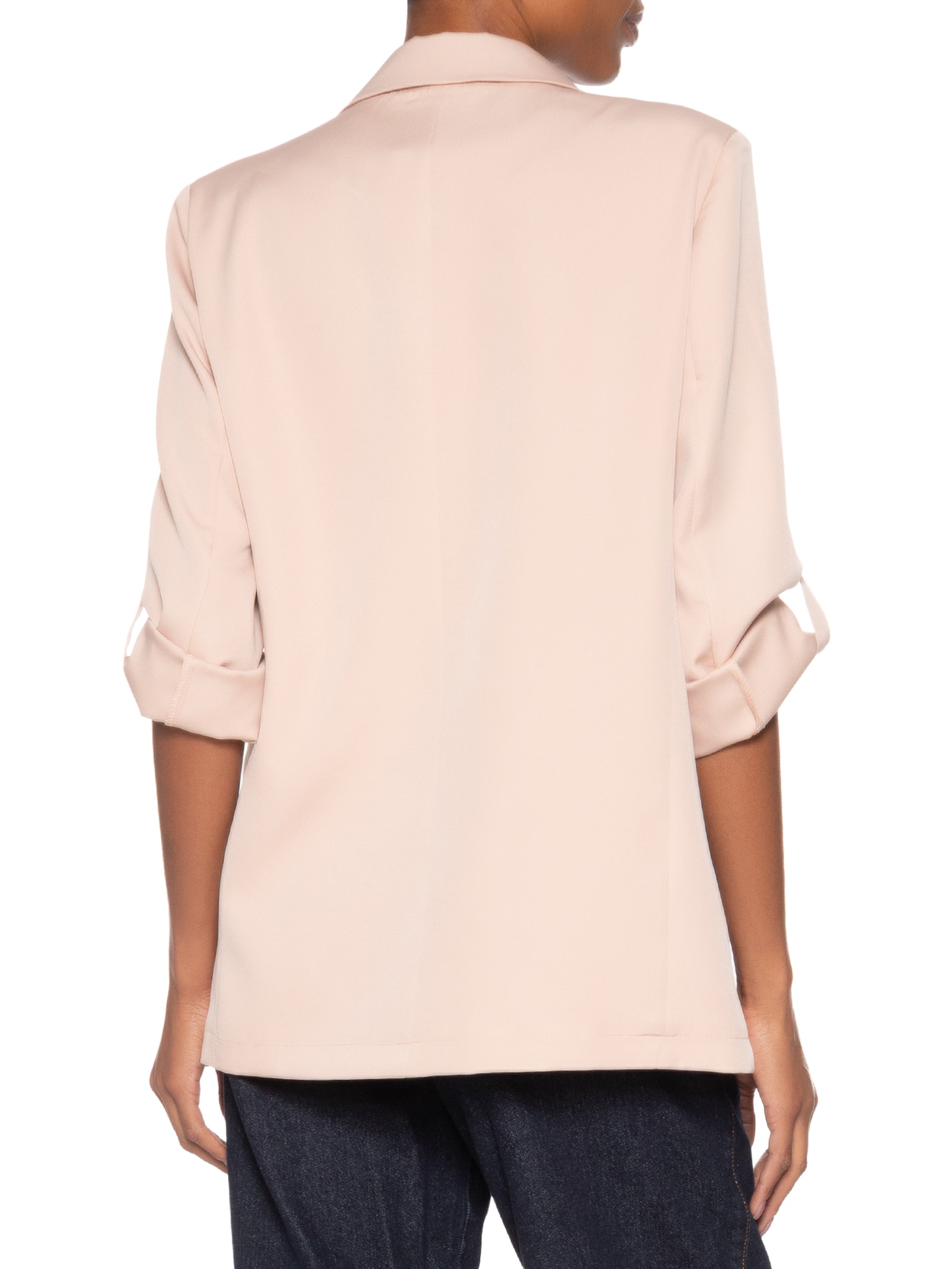 Blazer Feminino Com Martingale Bege Basiq