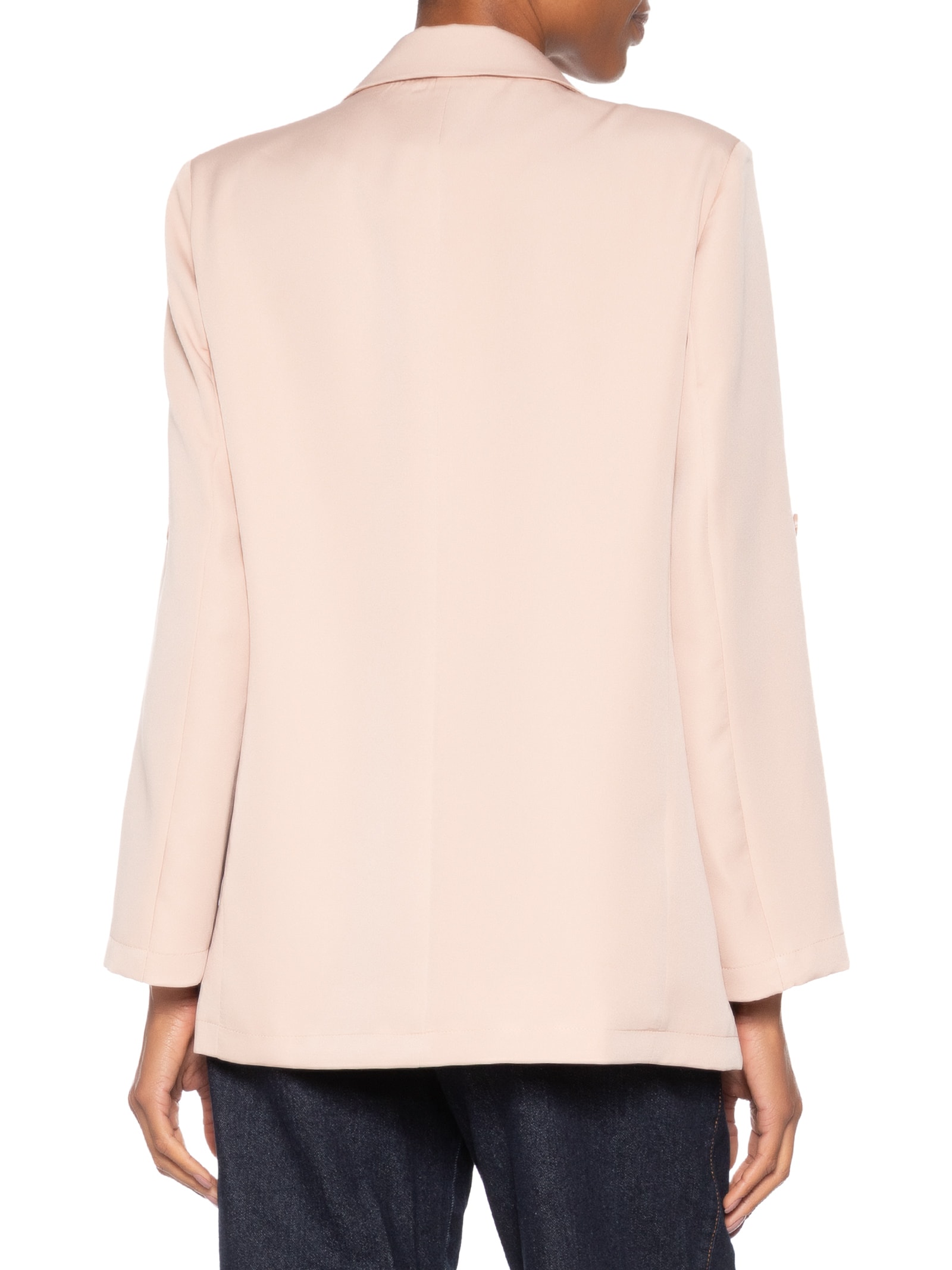 Blazer Feminino Com Martingale Bege Basiq