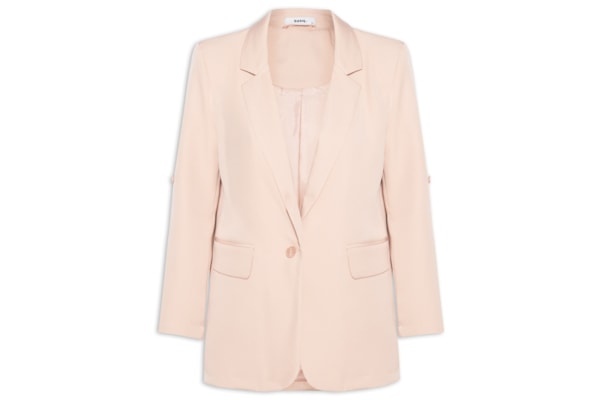 Blazer Feminino Com Martingale - Bege