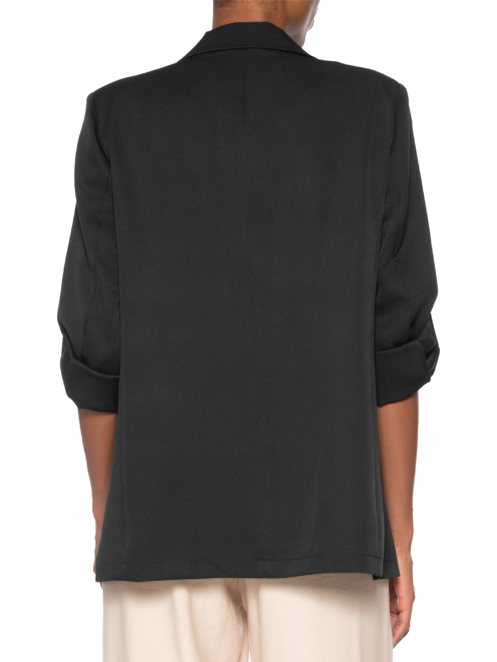 Blazer Feminino Com Martingale Preto Basiq