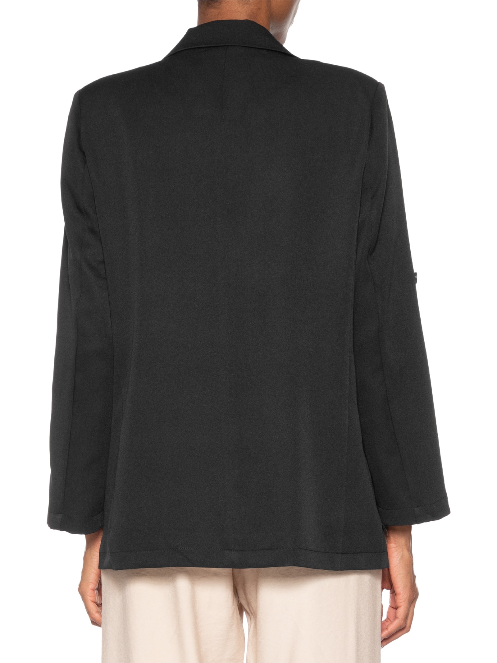 Blazer Feminino Com Martingale Preto Basiq