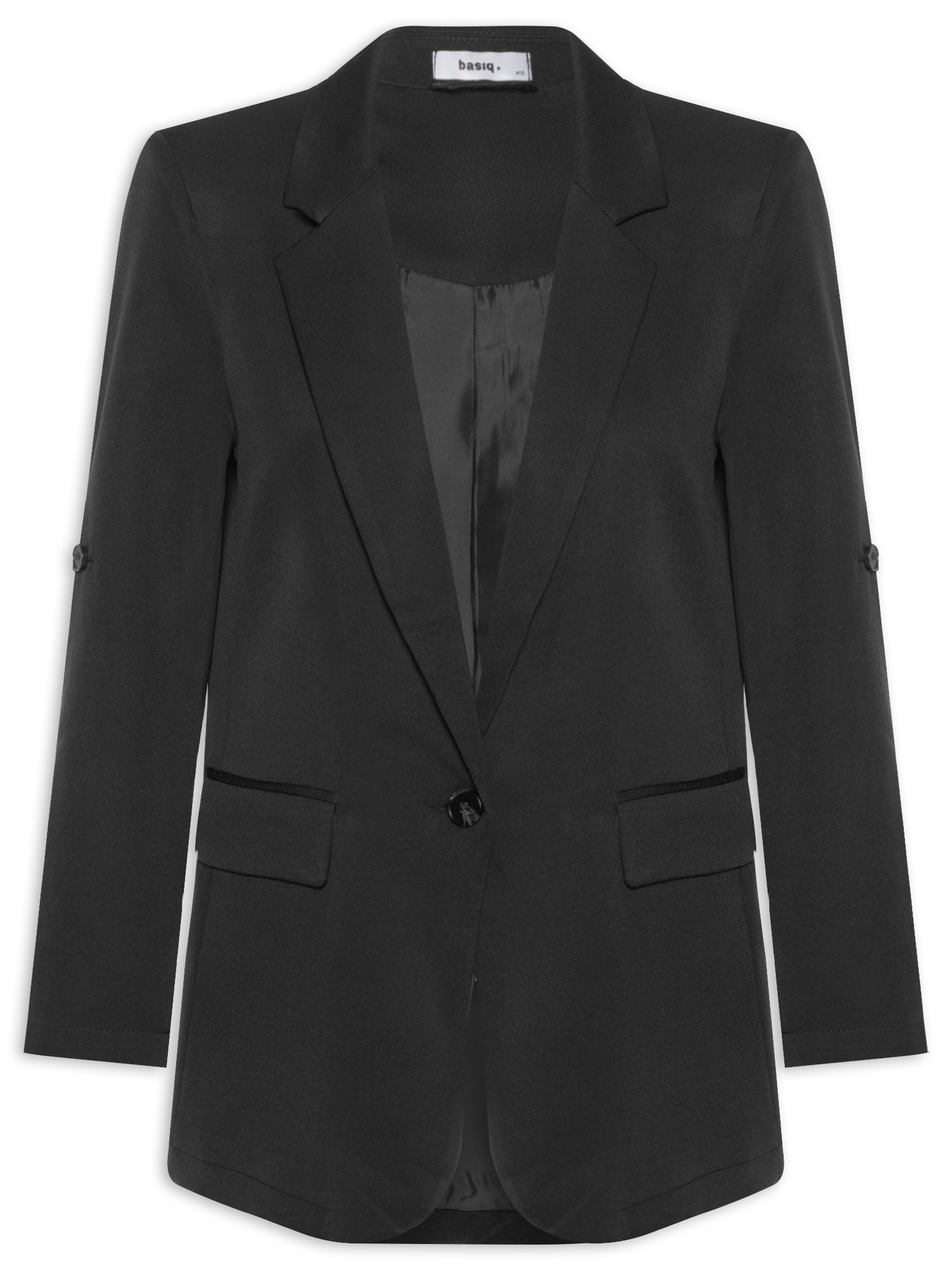 Blazer Feminino Com Martingale Preto Basiq