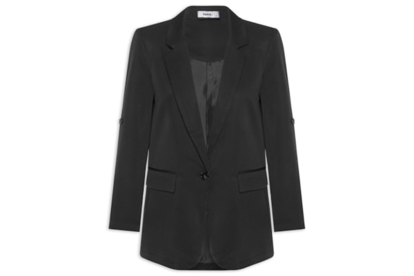 Blazer Feminino Com Martingale - Preto