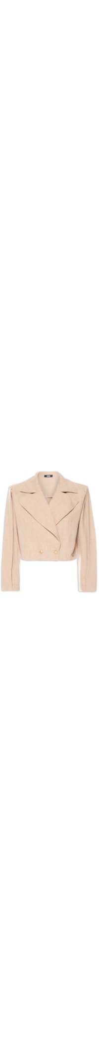 Blazer Feminino Com Ombreira - Bege