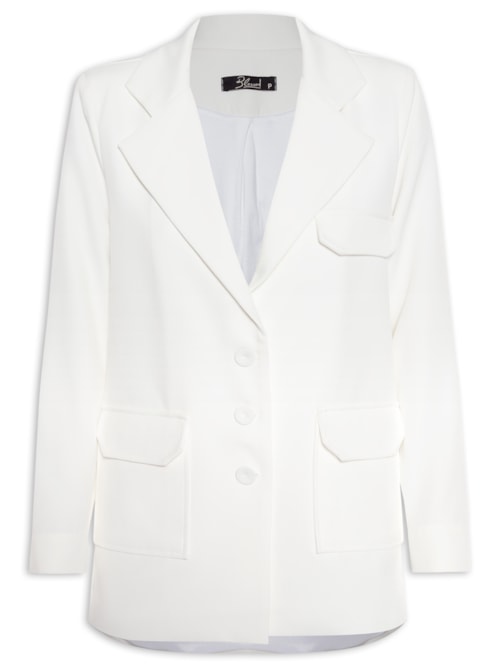 Blazer Feminino Crepe Esther - Branco