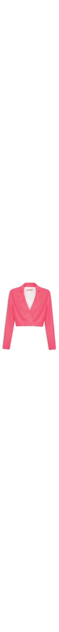 Blazer Feminino Cropped Viscolinho - Rosa