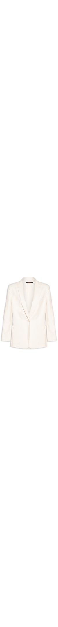 Blazer Feminino De Algodão Com Linho Reto Detalhe Bolsos Oversized - Bege