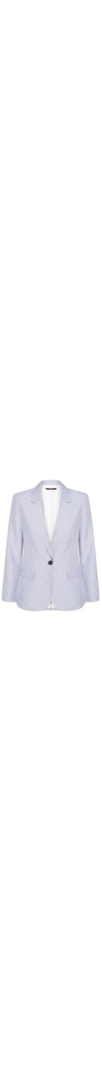 Blazer Feminino De Linho Listras - Azul