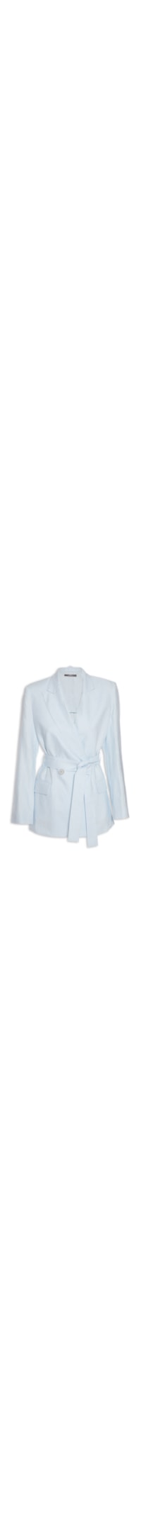 Blazer Feminino De Linho Oversized - Azul