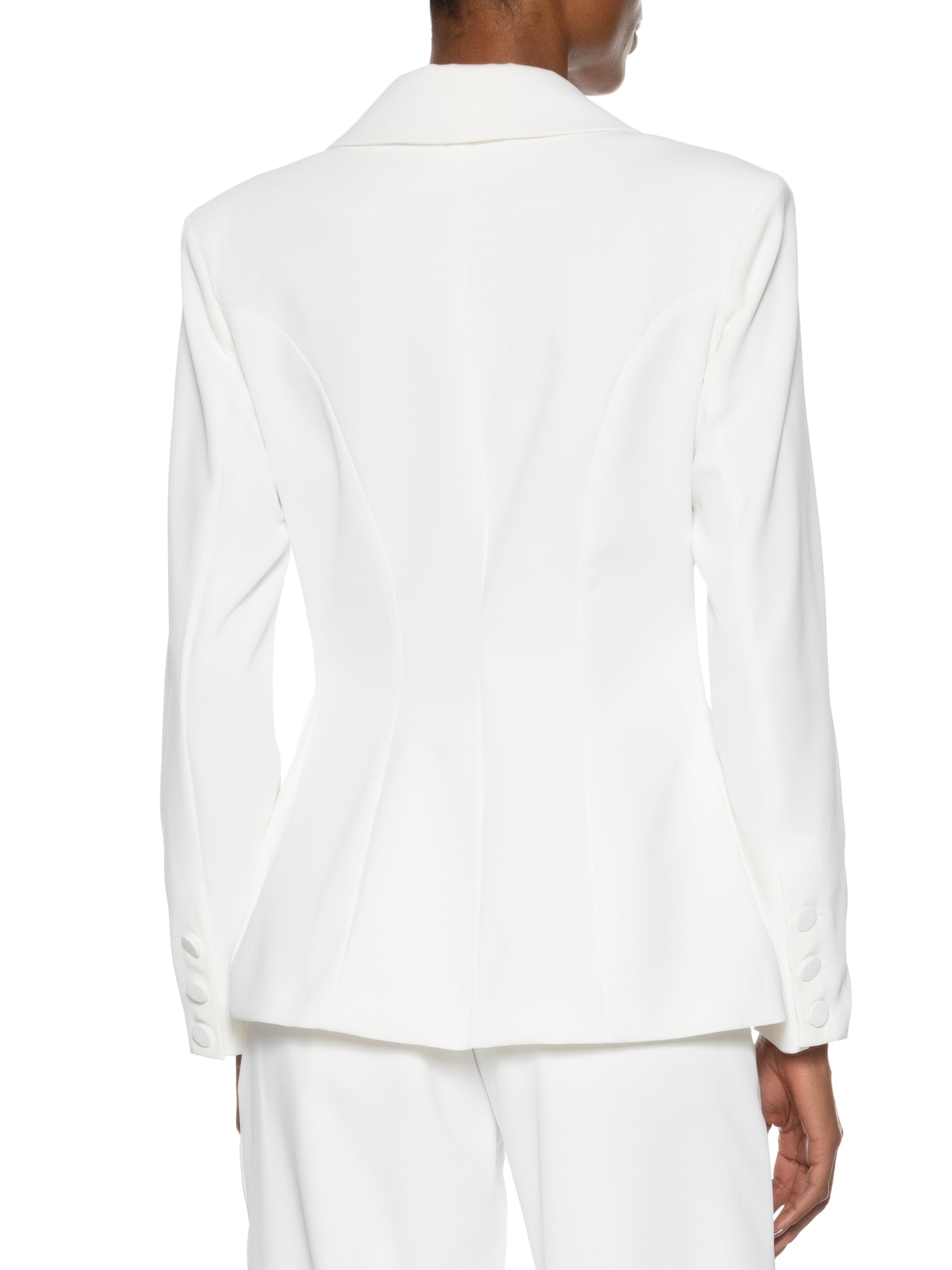 Blazer Feminino Em Alfaiataria Acinturado Off White Market 33