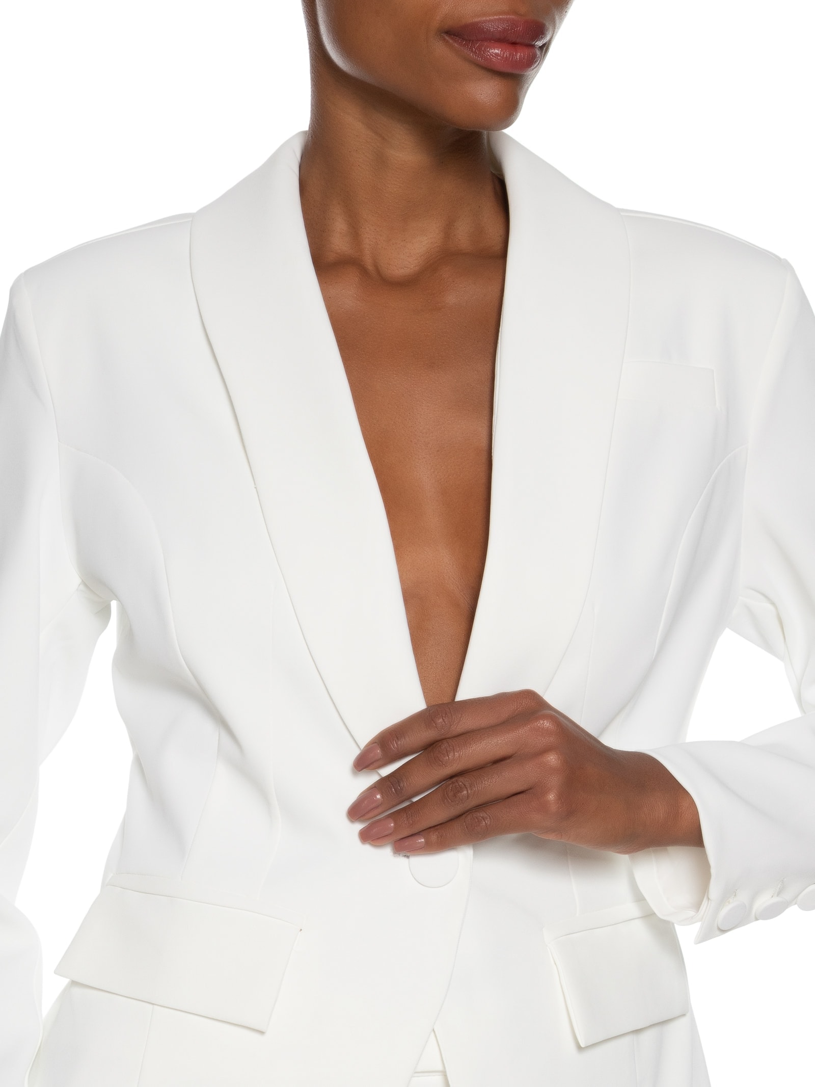 Blazer Feminino Em Alfaiataria Acinturado Off White Market 33