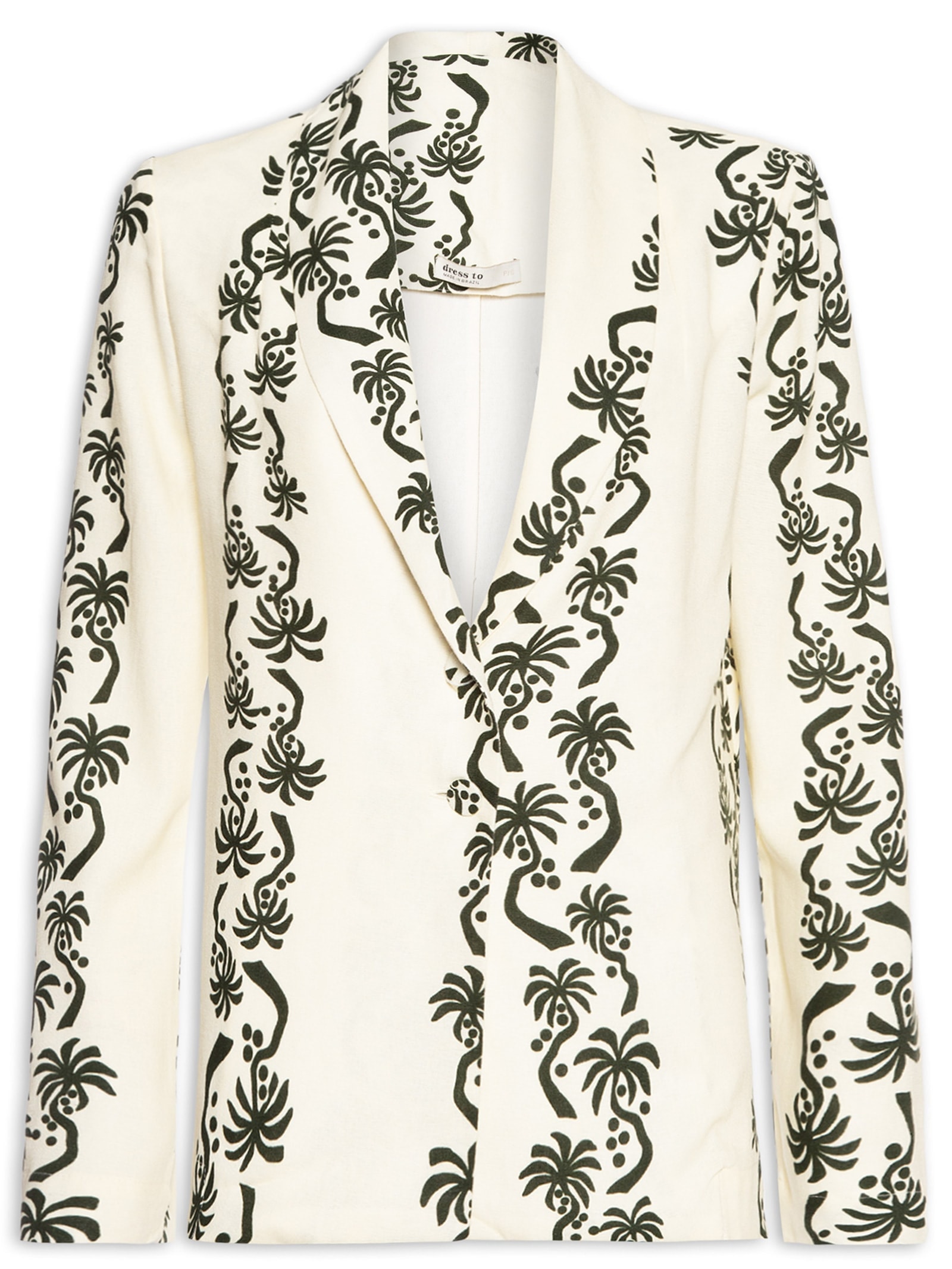 Blazer Feminino Estampa Aventureiro Branco Dress To