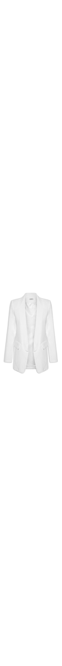 Blazer Feminino Forrado Alongado - Branco