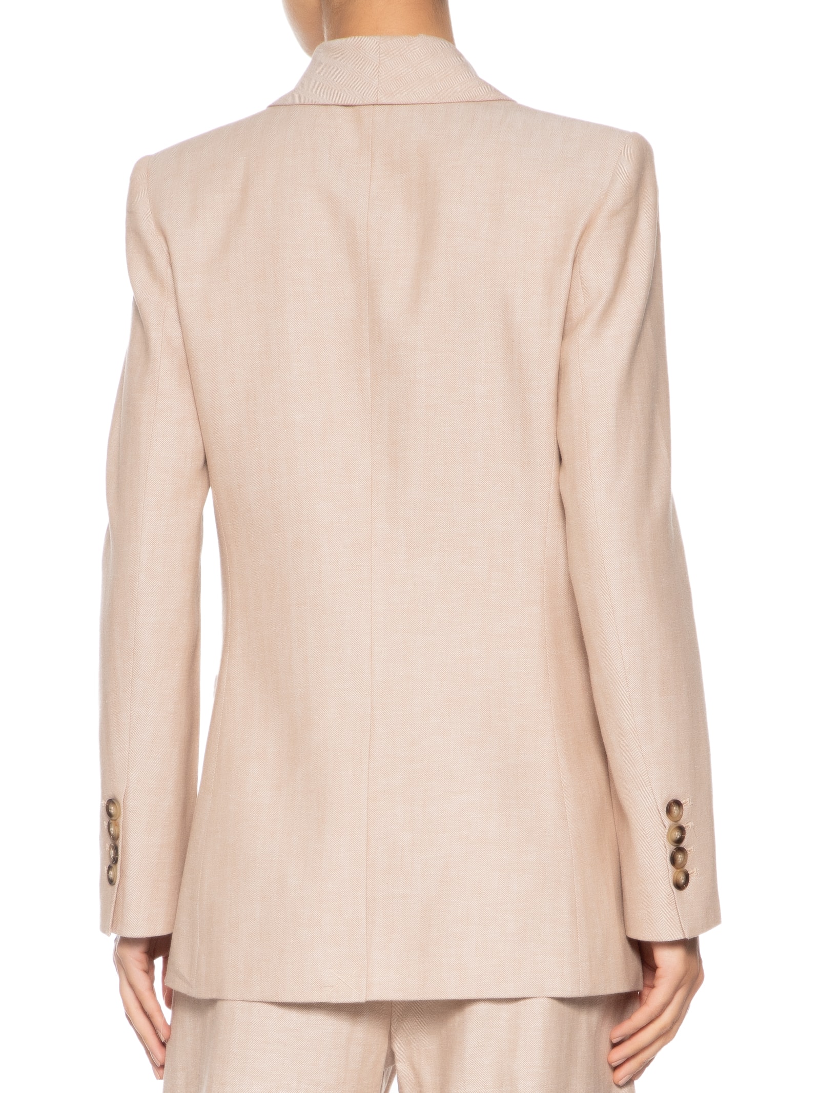 Blazer Feminino Herring Bone Bege Animale