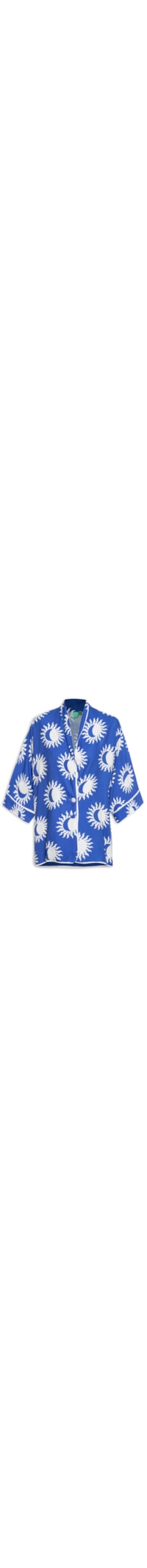 Blazer Feminino Kimono Maré De Sol - Azul