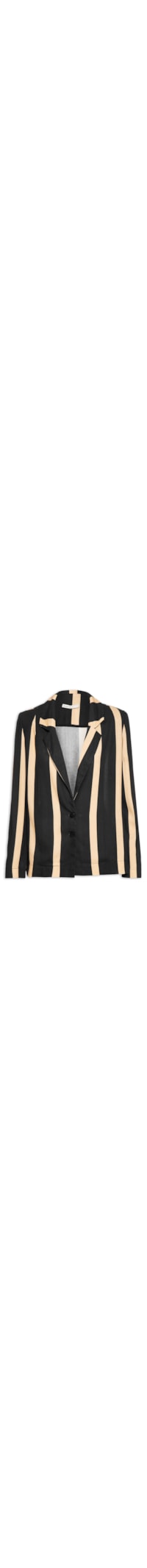 Blazer Feminino Linho Estampa Aura - Preto