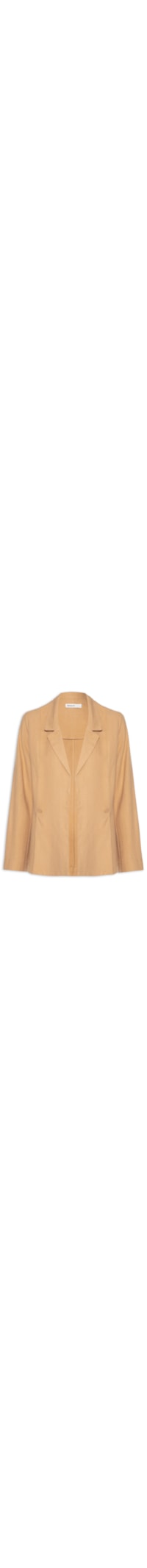 Blazer Feminino Linho Fendas - Bege