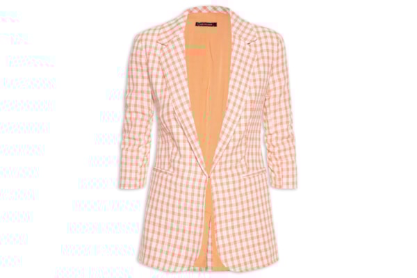 Blazer Feminino Linho Lurex Alongado - Laranja