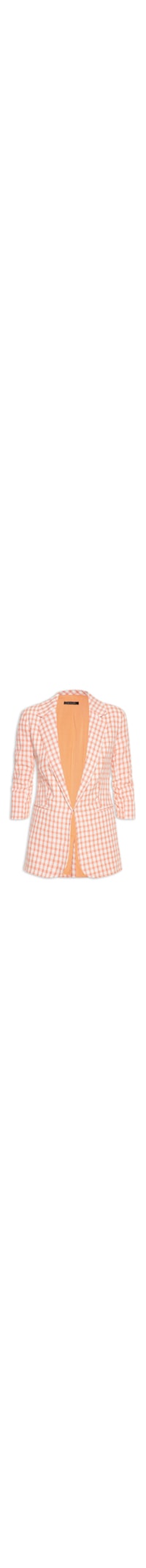 Blazer Feminino Linho Lurex Alongado - Laranja