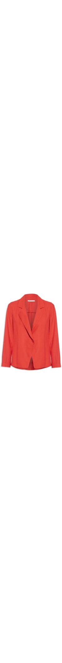 Blazer Feminino Linho Transpassado - Vermelho