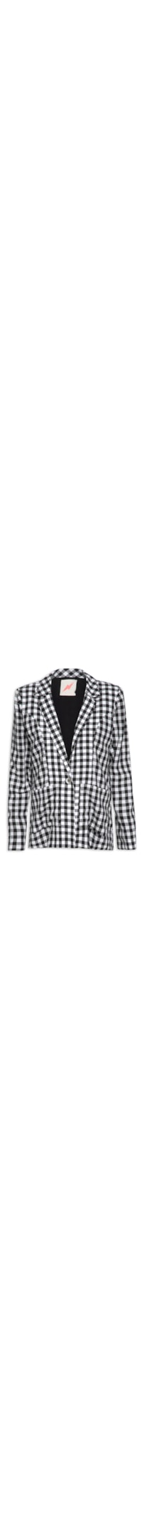 Blazer Feminino Linho Vichy - Preto